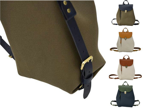 【豊岡鞄 エルダー TN006MR ネイビー/オリーブ】ミニリュック